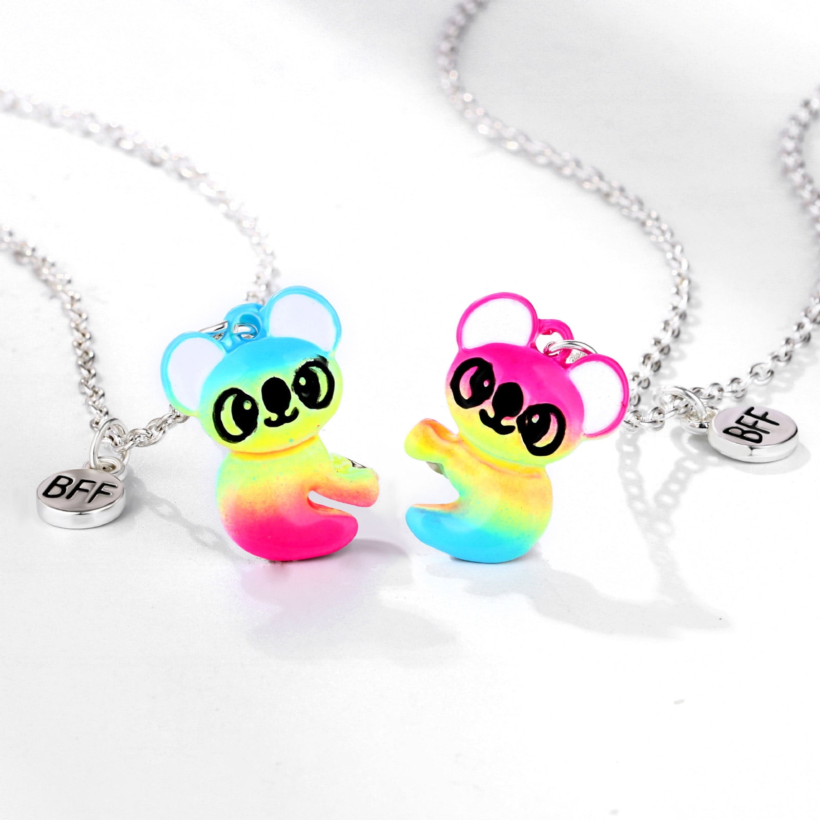 candy color BFF Necklaces For 2 3 cartoon best friends Necklace