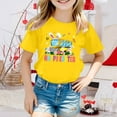 thumbnail image 2 of Girls Easter Shirt Size 8 Bunny Short Sleeve T Shirt Casual Easter's Day Preppy Tops T-Shirts Toddler To Big Kid, 2 of 5
