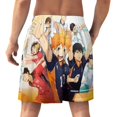 thumbnail image 2 of Anime Haikyuu Men's Pajama Pants Sleepwear Lounge Shorts Bottoms Summer Daily Cozy Soft Ice Silk Pajama Shorts Lightweight Home Beach Shorts, 2 of 8