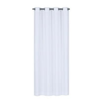 Hiroekza Sheer Curtain Panels 84 Inches Long Outdoor, Polyester Voile Sheer White Curtains, Double Rod Pocket for Living Room Bedroom Window Sliding Glass Door, Lightweight See Through Curtains White
