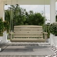 thumbnail image 2 of Wildridge Classic Porch Swing, Weathered Wood - Outdoor Weather Resistant Recycled Plastic Furniture for Patio, 2 of 4