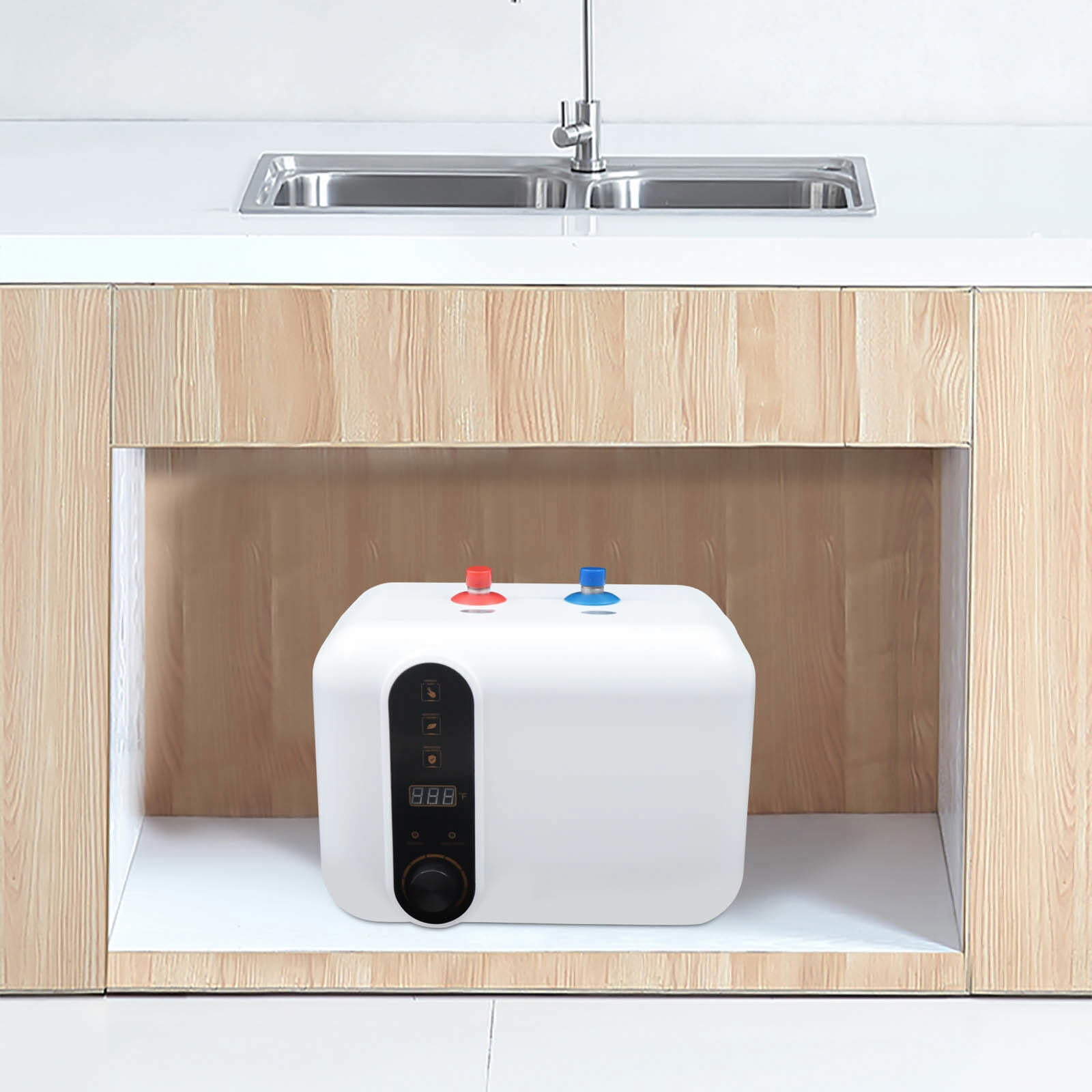 Electric Hot Water Heater Small Compact Tank Storage, 1.5KW Kitchen Instant Under Sink Counter Cupboard, RV 1 PCs