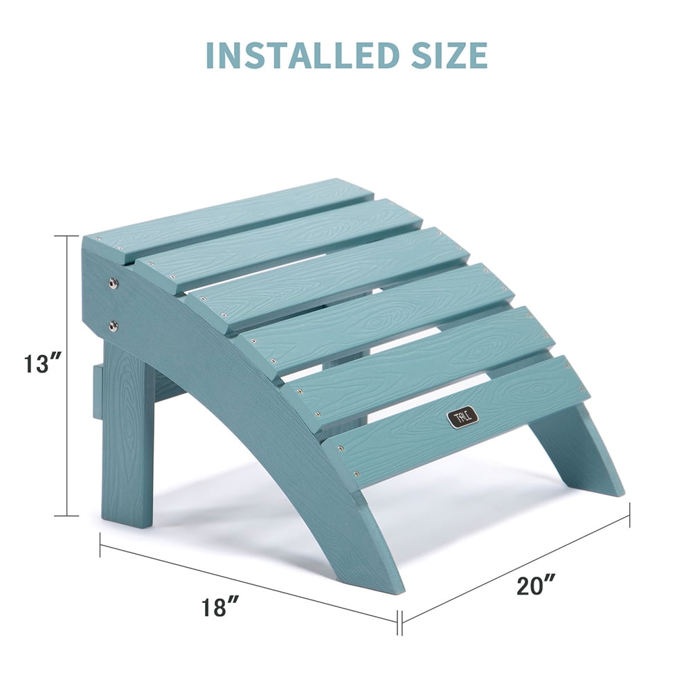 Kepooman Adirondack Footstool for Fade-Resistant Footstool for Outdoor Patio, Deck, Garden, Porch and Lawn, Blue Kepooman Adirondack Footstool for Fade-Resistant Footstool for Outdoor Patio, Deck, Garden, Porch and Lawn, Blue