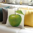 thumbnail image 3 of Pratyus Apple Theme Pillow Covers for Home Sofa Couch Decoration, Set of 1, Ultra Soft Linen, Hidden Zipper, 100% Skin-Friendly, Machine Washable 24x24in, 3 of 5