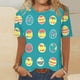 thumbnail image 2 of Pantalones Cortos para Mujeres Sexy Moda Casual Impreso Cuello Redondo Camiseta, Manga Corta Superior para Primavera Verano Diario, Fiesta Y Fecha de Uso, 2 of 4
