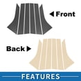 thumbnail image 4 of Unique Bargains Door Pillar Window Trim Anti Scratch Sticker Pillar Posts Door Outer Exterior Cover for Ford Focus 2008-2011 Carbon Fiber Pattern Black, 4 of 8