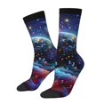 thumbnail image 1 of Balery Outer Space Floating Numbers And Letters Calcetas Largas con Estampado para Hombre y Mujer – Suaves y Transpirables, Talla Única (US 5-11), 1 of 6