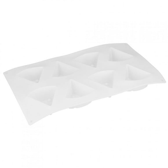8 Cavity Environmentally Friendly and Silicone Mold, 8-Cavity Cheese Shape Design Cheese Mold, for Ice Cream Candies