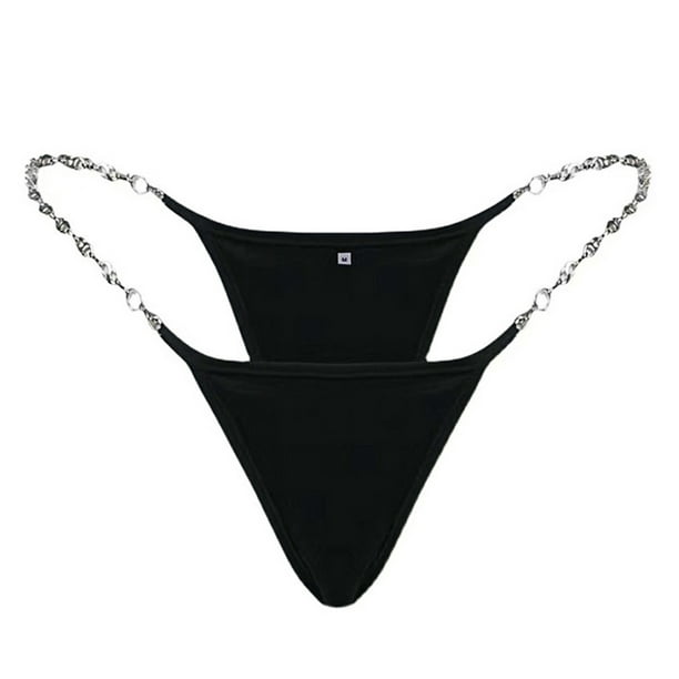 EHTMSAK Women's Chain Underwear G String Thongs Sexy Low Rise Soft T ...