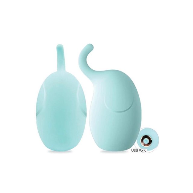 Buzzy Buddy Hunk with a Trunk Rechargeable Silicone Clitoral Vibrator, Aqua