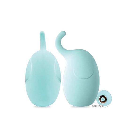 Buzzy Buddy Hunk with a Trunk Rechargeable Silicone Clitoral Vibrator, Aqua