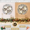 thumbnail image 6 of Lyacmy 18inch Flocked Christmas Wreath for Front Door, Artificial Silk Flower Wreaths for Indoor Outdoor, 6 of 8