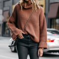 thumbnail image 3 of Suéter de mujer de cuello alto suelto y popular europeo de otoño e invierno, 3 of 5