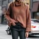 thumbnail image 3 of Suéter de mujer de cuello alto suelto y popular europeo de otoño e invierno, 3 of 5