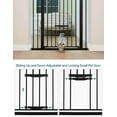 thumbnail image 4 of New Version Baby Gate with Cat Door, 29.5-40" Metal Dog Gate for Stairs & Doorways, Pressure Mounted Safety Gate with Pet Door, NO Tools Needed, Black, 4 of 8