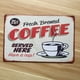 thumbnail image 4 of Placa de hojalata desgastada con temática de café, pub, cafetería, pared, taberna, garaje, 4 of 9