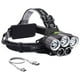 thumbnail image 1 of Xihbxyly Linterna Frontal para Exteriores, Recargable Por Usb, 5 Modos de Luz Led, Impermeable, Ángulo Ajustable, para Pesca, Senderismo, Ciclismo y Acampada, 3 Luces Blancas T6 y 2 Luces Azules/Blan, 1 of 2