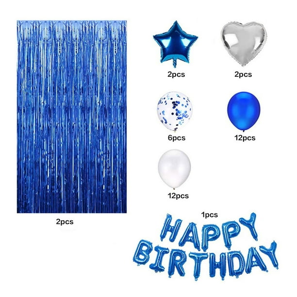 Ballon lettre bleu pour anniversaire