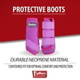 thumbnail image 4 of Jeffers Expression Neon Horse Boots 1 Pair - Purple & Pink, Breathable Neoprene, Secure Strap Closures, Durable Premium Protection for Jump Training & Trail Riding - Front & Hind, Large Size, 4 of 5