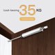 thumbnail image 3 of 2X Cierrapuertas Simple, Amortiguador Hidráulico Neumático Silencioso, Automático de Puertas para El Hogar, Artefacto, Herrajes para Muebles, Plata, 3 of 5