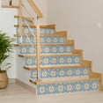 thumbnail image 5 of Mi Alma Floral Blue Yellow Tile Stickers - Removable Vinyl 4x4, 24 pcs, 5 of 11