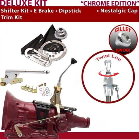 American Shifter 2004R Shifter Kit Chrome 8 in. E Brake Trim Kit Dipstick for EE0BF