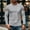 Gray, variant on Today's Deal Abomasnow Men's Muscle Shirts Comfy Long Sleeve Crewneck Thin Pullover Tops Slim Fit Solid Button Down Shirts for Workout Athletic Gym