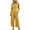 Yellow, variant on TEAJOPSUU Womens Waffle Knit Jumpsuit Long Sleeve Button Henley Neck Wide Leg Long Romper with Pockets Casual Loungewear Yellow
