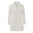 thumbnail image 2 of Vedolay Women Tops Womens Casual Blazer Professional Work Suit Jacket with Pockets,White M, 2 of 4