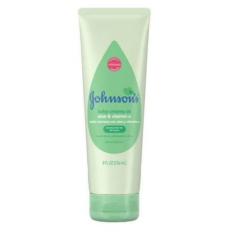 JOHNSON'S Baby Creamy Oil Aloe & Vitamin E (236 ml) 8 fl oz.