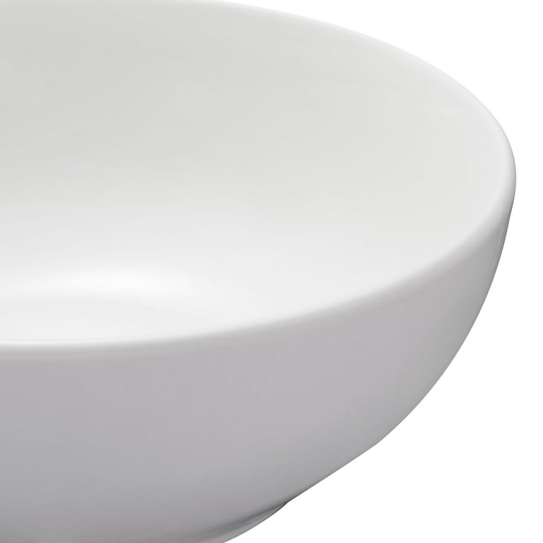 Large Soup Bowl with Lid White Ceramic Plate Round Dinner Plate