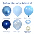 thumbnail image 2 of Kit de globos AIOZX de látex azul metálico de 60 piezas, 12", 2 of 7