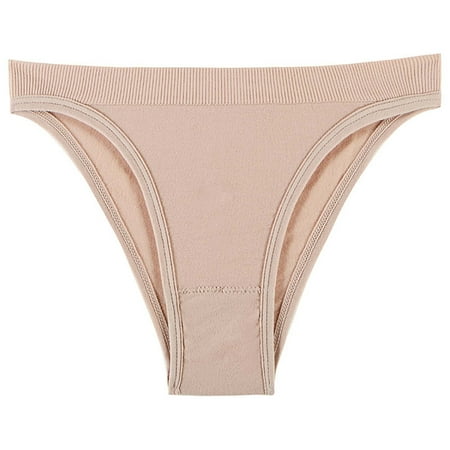 Panties for Women Clearance!Tbopshirt Womens Thongs Sports Thong Large Size Seamless Elastic T-pants Women s Seamless Solid Low-waist Panty Cheeky Panties Gifts Big Holiday Savings Deals