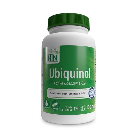 Health Thru Nutrition |Ubiquinol Coq10, 100 Mg, 120 Cápsulas, Suplemento para el Apoyo Celular.