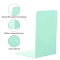 thumbnail image 4 of Soportes de libros acrílicos Uxcell, paquete de 6, soportes de libros en forma de L para estantes, escritorio, organizador de revistas, color verde, 4 of 7