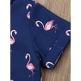thumbnail image 6 of Hirigin Toddler Baby Boy Flamingo Short Sleeve Button Down Shirt  Casual Shorts Set Summer Outfits 1-6 Years Clothes, 6 of 8