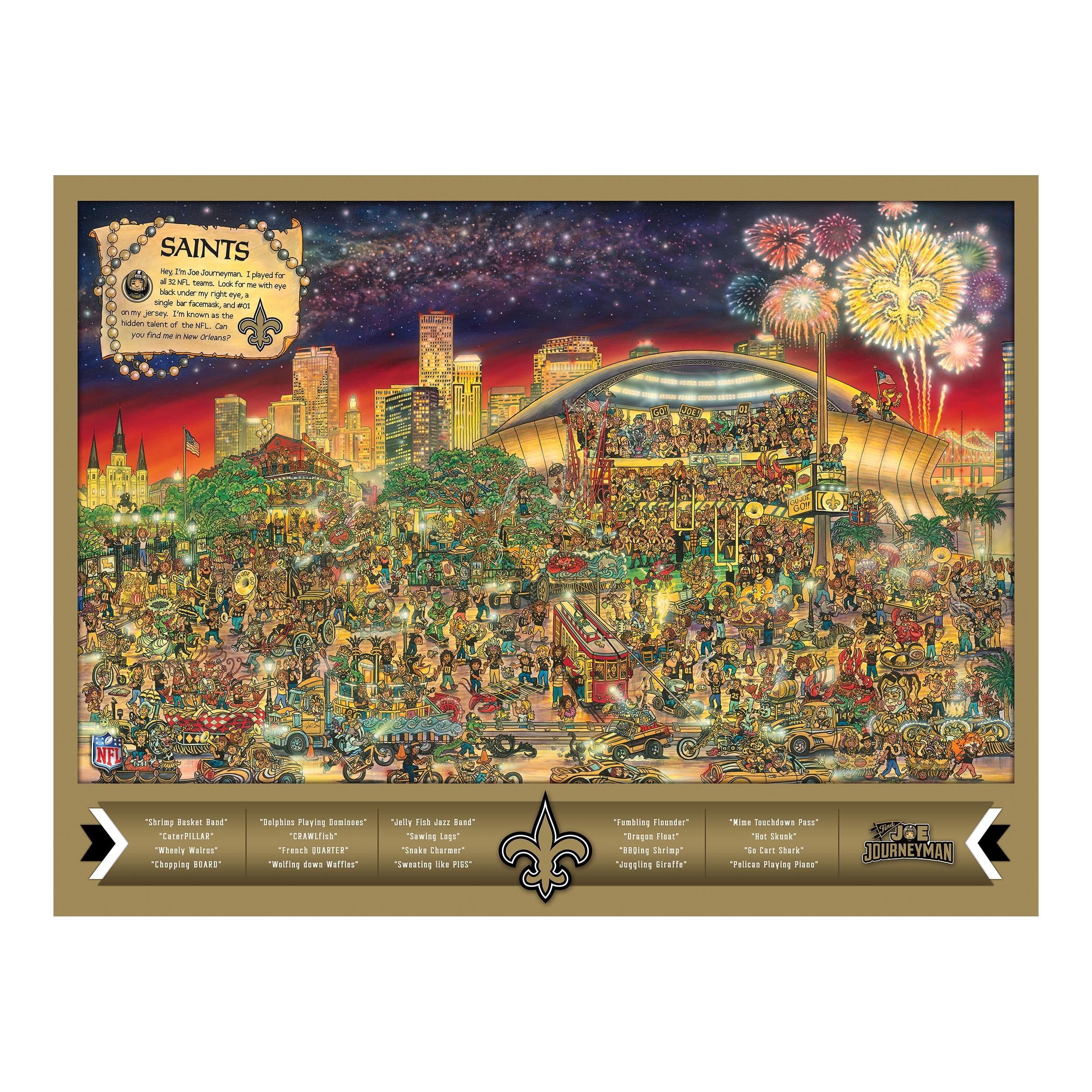 YouTheFan NFL New Orleans Saints Joe Journeyman Puzzle - 500 PC
