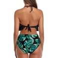thumbnail image 4 of Tempt Me Trajes de baño de dos piezas para mujer, bikini de cintura alta, con volantes y control de barriga, trajes de baño halter, 4 of 4