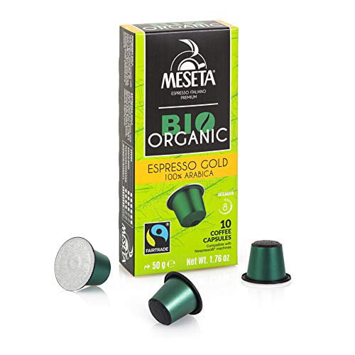 Nespresso Compatible Meseta Coffee Capsules . 100 Capsules of Organic(European certified) 100% Arabica Coffee Espresso with Nespresso Machine Walmart.com