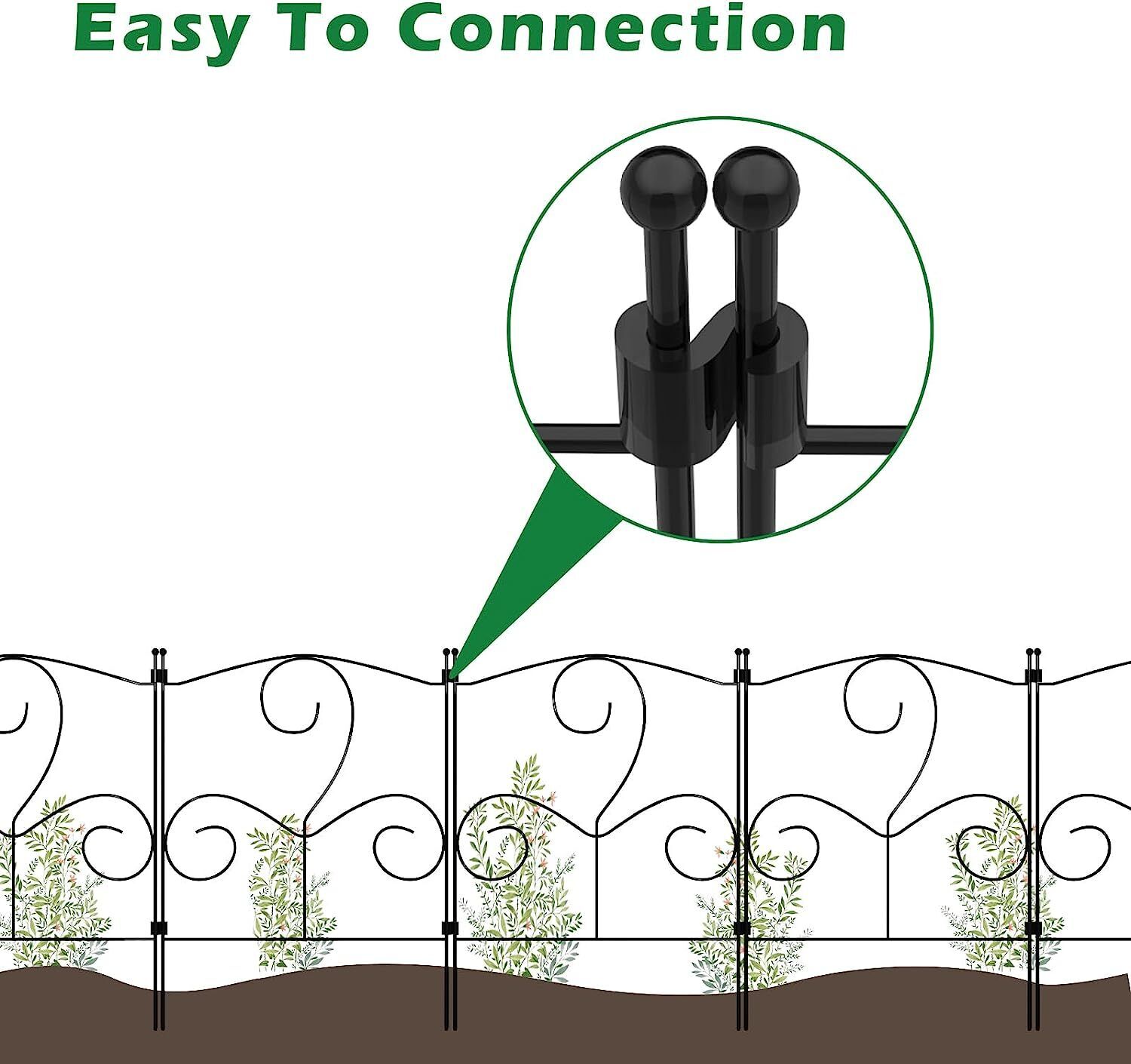 25 Pack Decorative Garden Fence Barrier Panels Landscape Outdoor Edging Border