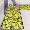 thumbnail image 2 of Kitchen Rugs Sets Of 2,Yellow Lemon Fruit Slices Anti Fatigue Kitchen Mat Rugs Non Slip Washable,Decorative Kitchen Floor Mats for Kitchen,Sink,Laundry,17"x47"+17"x47", 2 of 5