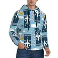 thumbnail image 2 of Salouo Airplanes and Aviation Signs Pattern Men's Fall Hoodie Sweatshirt,Sport Hoodie with Pockets for Men Pullover Casual Hooded Sweatshirt-3X-Large, 2 of 7