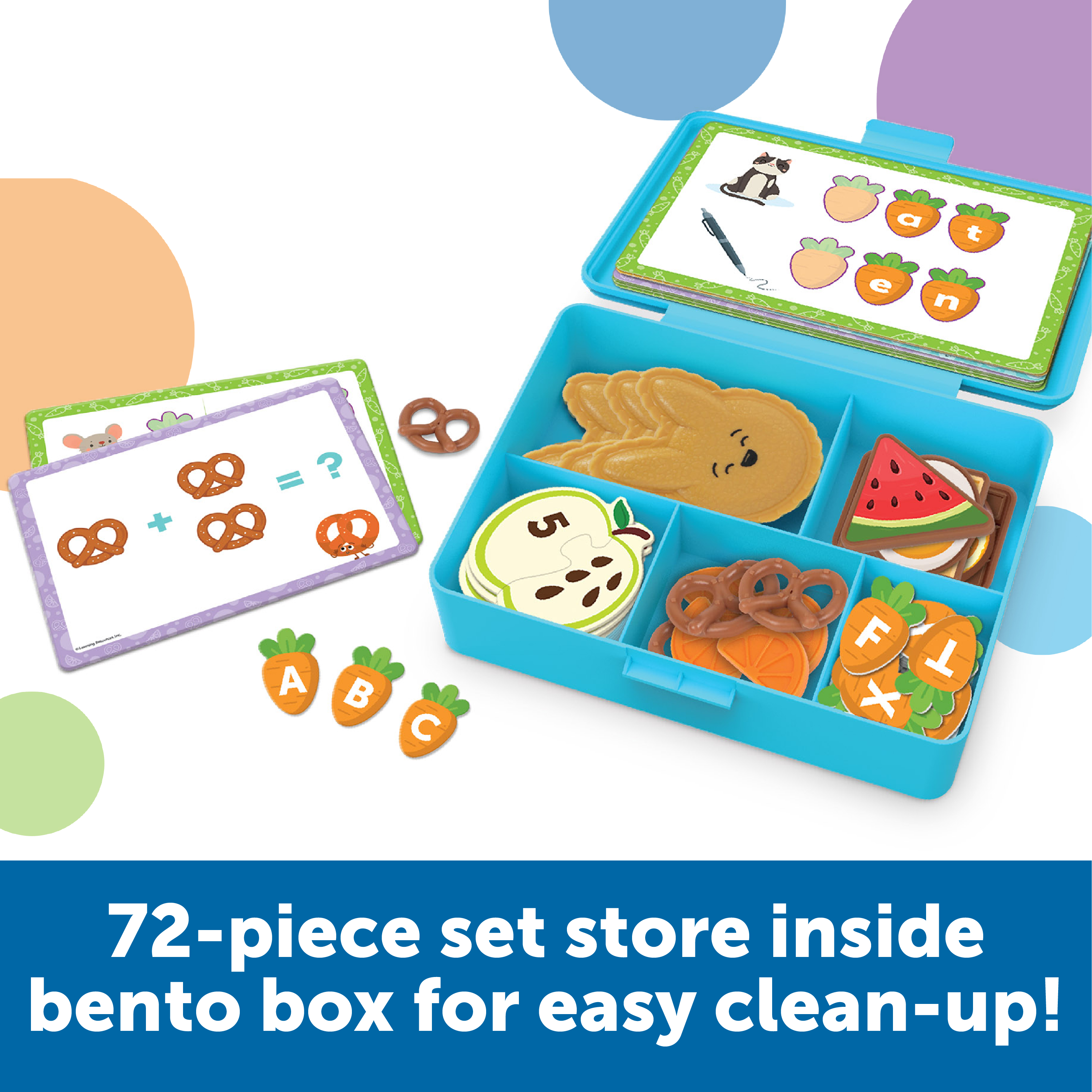 Learning Resources Let's Go Bento! Learning Activity Set - 78 pieces, Bento Box Toy for Boys and Girls Ages 18+ months - image 2 of 8