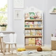 thumbnail image 6 of STAROUS Kids Bookshelf Wall Mounted, 4-Tier Book Shelf Organizer, Tall Wooden Children's Bookcase, Storage Book Rack for Kids Room, Nursery, Bedroom, Living Room, White, 6 of 6