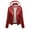 Red, variant on Lindreshi Womens Fall Fashion Leather Jacket Clearance Women's Fashion Casual Hooded Zipper Long Sleeve Solid Color Leather Jacket Coat