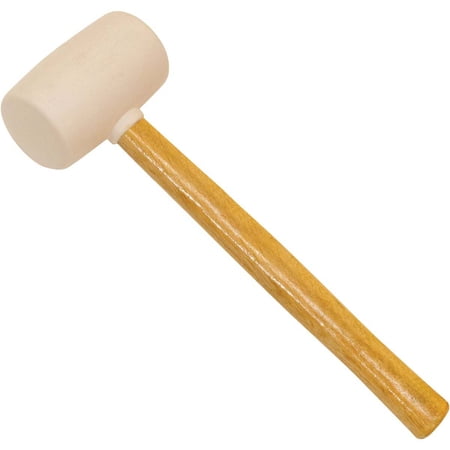 GreatNeck Rubber Mallet with Hickory Handle White 16 oz