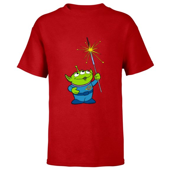 Disney and Pixar’s Toy Story Alien Sparklers Fourth of July - Short Sleeve T-Shirt for Kids - Customized-Red
