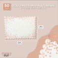 Scalloped Paper Placemats with Rose Gold Foil Polka Dots (14 x 10 in
