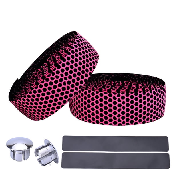 Wosthever Paquete de 2 cintas para manillar de bicicleta, manillar para bicicletas de montaña, envolturas absorbentes de golpes, accesorios de Ciclismo Rosado