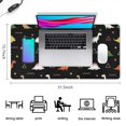 thumbnail image 5 of Long Mouse Pads for Desk,Black Dinosaurs Geometric Pattern Desk Mats on Top Of Desks, Desk Mouse Pad Extra Large with 3mm Non-Slip Base and Stitched Edge for Gaming,Office,Work,Home 31.5"x15.7", 5 of 6